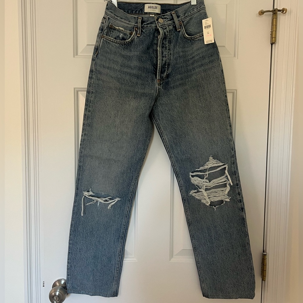 AGOLDE 90’s PINCH JEANS. Distressed Medium Blue. Size 26